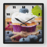 Delicious Blueberry Cupcake with Whipped Cream