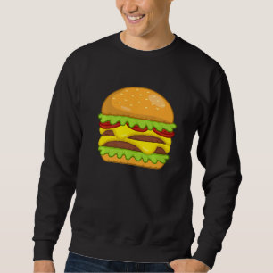 Delicious Burger Cheeseburger Hamburger Food Grap Sweatshirt