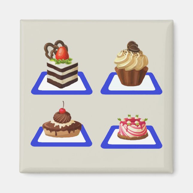 Delicious Cake Stand Magnet (Front)