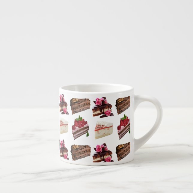 Delicious Cakes Desserts Pattern Quirky Espresso Cup (Right)