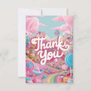 Delicious Candies Candyland thank you card