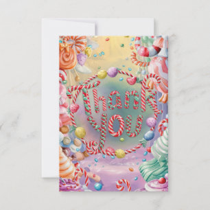 Delicious Candyland thank you card
