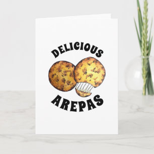 Delicious Cheese Maize Arepas South American Food Card
