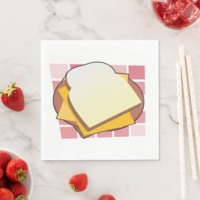 Delicious Cheese Sandwich Fun Food  Napkin (Creator Uploaded)