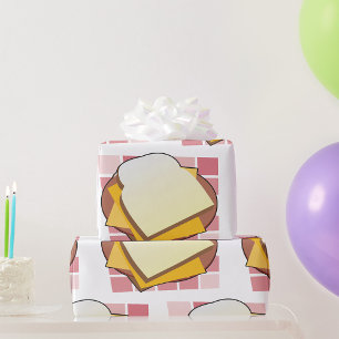 Delicious Cheese Sandwich Fun Food  Wrapping Paper
