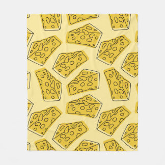 delicious cheese seamless pattern isolated in yell fleece blanket
