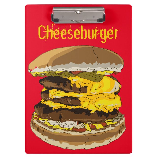 Delicious Cheeseburger Clipboard (Front)