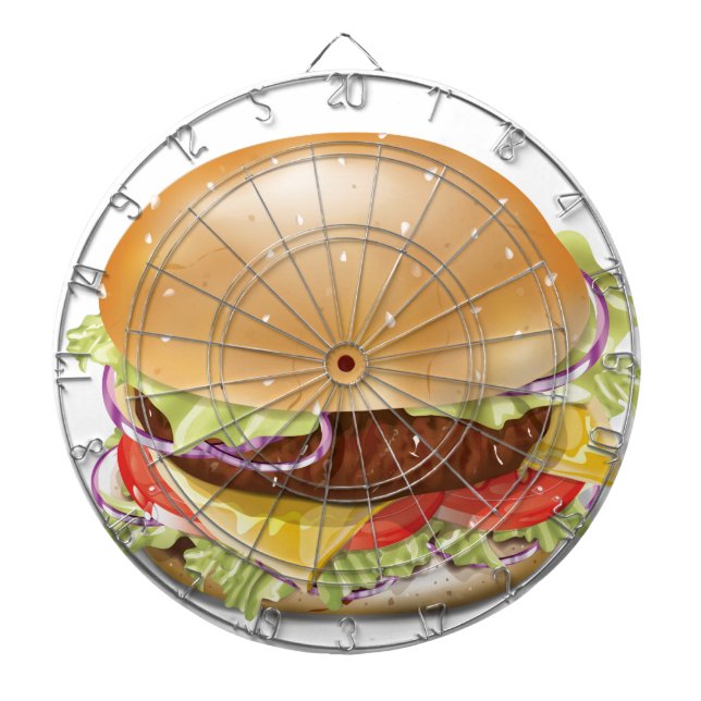 Delicious Cheeseburger Dartboard (Front)