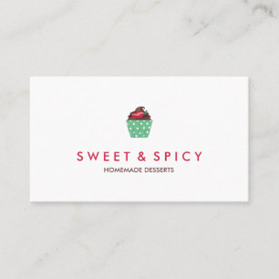 Delicious Chilli Cupcake   Bakery Business Card