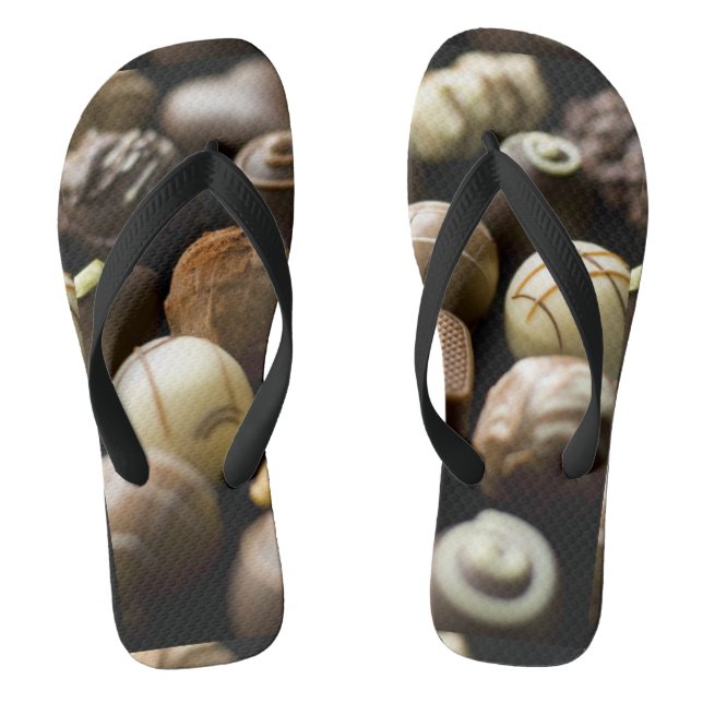 Delicious chocolate pralines flip flops (Footbed)