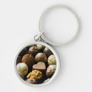 Delicious chocolate pralines key ring