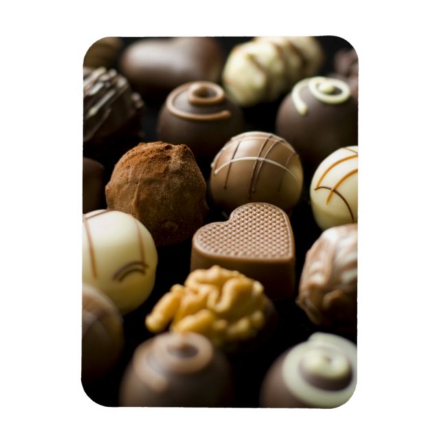 Delicious chocolate pralines magnet (Vertical)