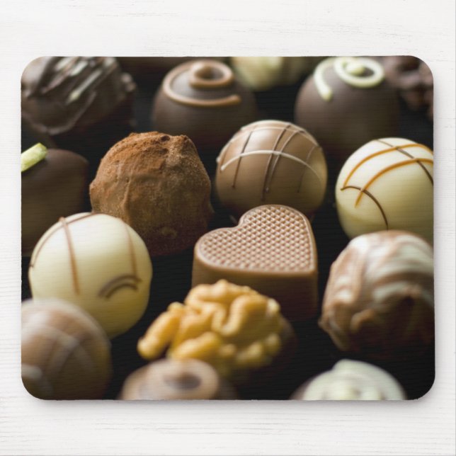 Delicious chocolate pralines mouse mat (Front)