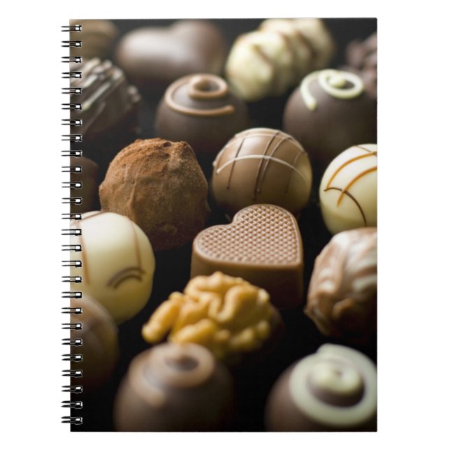 Delicious chocolate pralines notebook (Front)