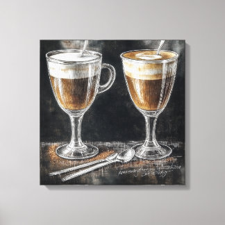 Delicious Coffee Drinks Canvas Print