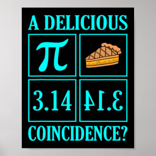Delicious Coincidence Pi Day Lover Math Teacher Gr Poster