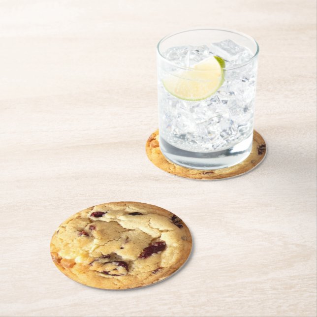 DELICIOUS COOKIE SHORTBREAD ROUND PAPER COASTER (Insitu)