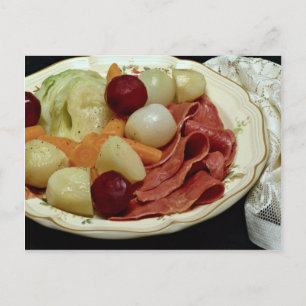 Delicious Corned beef and cabbage Postcard