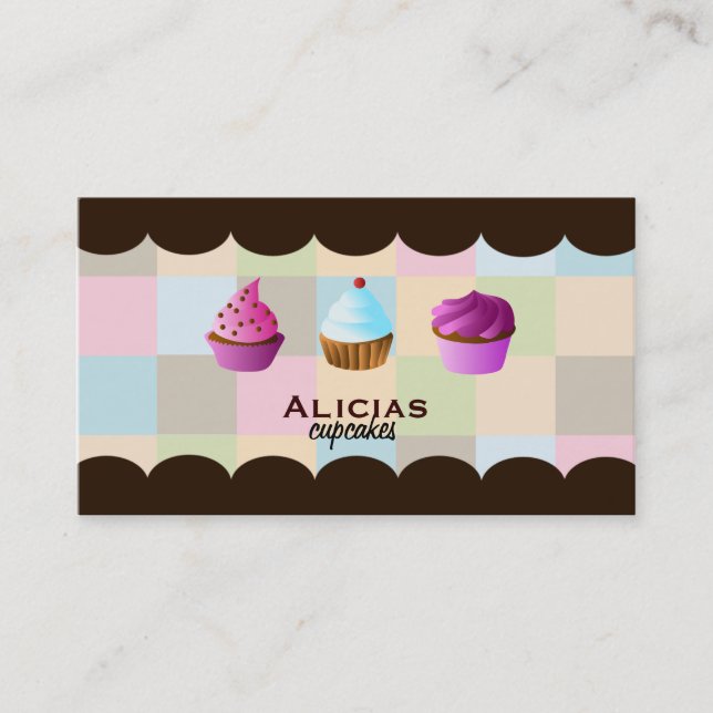 delicious cupcake Business Cards (Front)