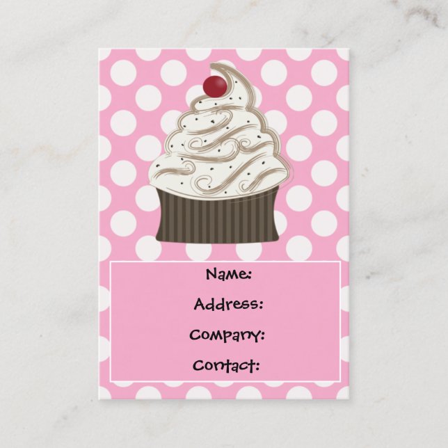delicious cupcake business Cards (Front)