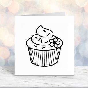 Delicious Cupcake with Frosting Self-inking Stamp