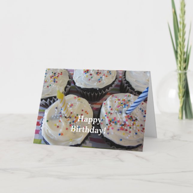 Delicious Cupcakes Birthday Card (Front)