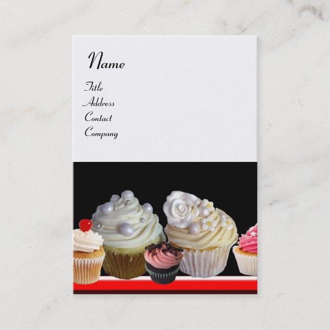 DELICIOUS CUPCAKES DESERT SHOP BUSINESS CARD (Front)