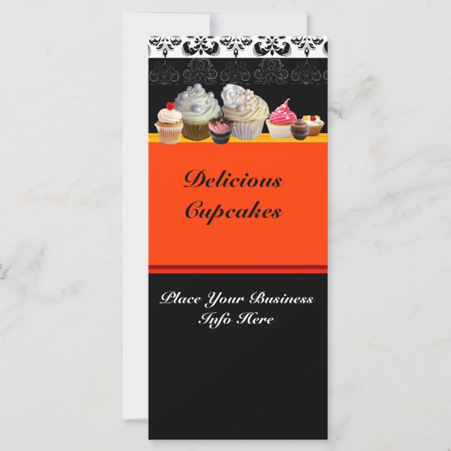 DELICIOUS CUPCAKES DESERT SHOP,Orange Yellow Black (Front)