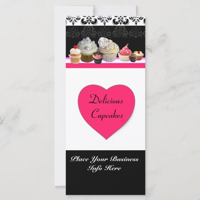 DELICIOUS CUPCAKES DESERT SHOP,Pink Fuchsia Black (Front)