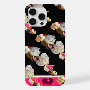 DELICIOUS CUPCAKES DESERT SHOP, Pink,Fuchsia White iPhone 15 Pro Max Case