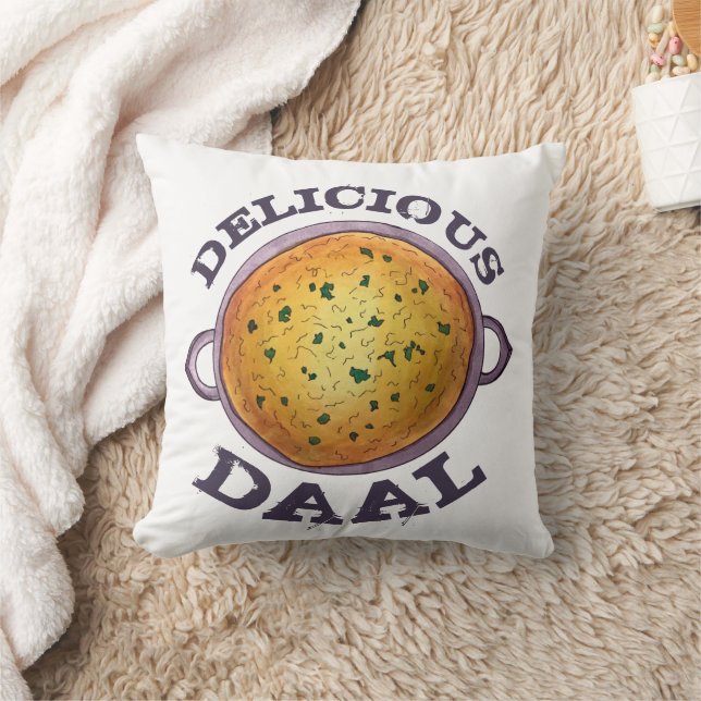 Delicious Daal Vegetarian Indian Red Lentil Dal Cushion (Blanket)