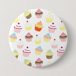Delicious Decorated Birthday Cupcakes 7.5 Cm Round Badge