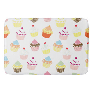 Delicious Decorated Birthday Cupcakes Bath Mat
