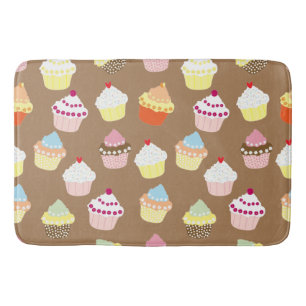 Delicious Decorated Birthday Cupcakes Bath Mat