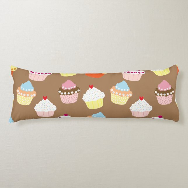 Delicious Decorated Birthday Cupcakes Body Pillow (Front)