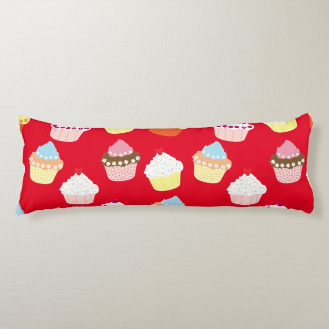 Delicious Decorated Birthday Cupcakes Body Pillow (Front)
