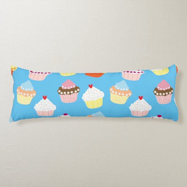 Delicious Decorated Birthday Cupcakes Body Pillow (Front)