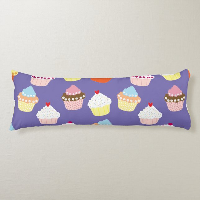Delicious Decorated Birthday Cupcakes Body Pillow (Front)
