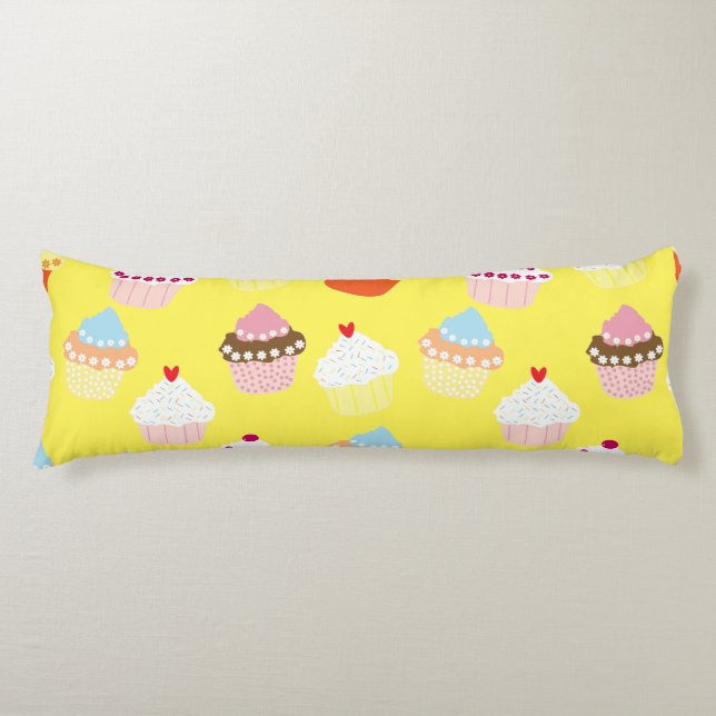 Delicious Decorated Birthday Cupcakes Body Pillow (Front)
