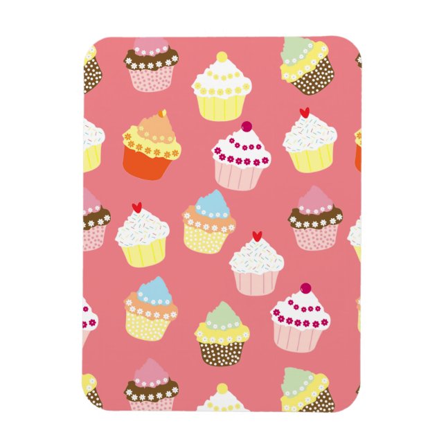 Delicious Decorated Birthday Cupcakes Magnet (Vertical)