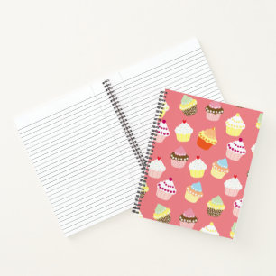 Delicious Decorated Birthday Cupcakes Notebook