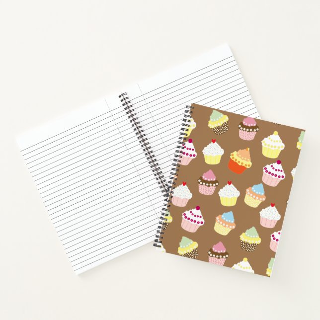 Delicious Decorated Birthday Cupcakes Notebook (Inside)