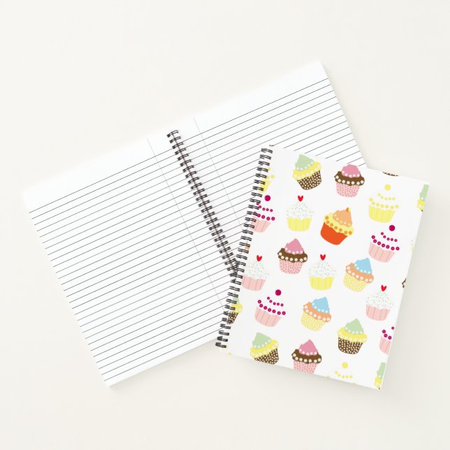Delicious Decorated Birthday Cupcakes Notebook (Inside)