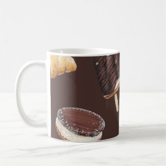 Delicious Desserts: Food Sketch Pattern Coffee Mug
