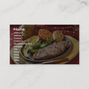 Delicious Deviled beef steak Business Card