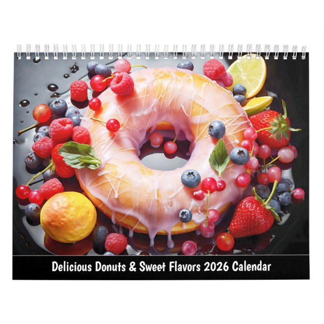 Delicious Donuts & Sweet Flavors 2026 Calendar (Cover)