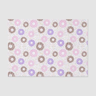Delicious Donuts Tissue Paper on White