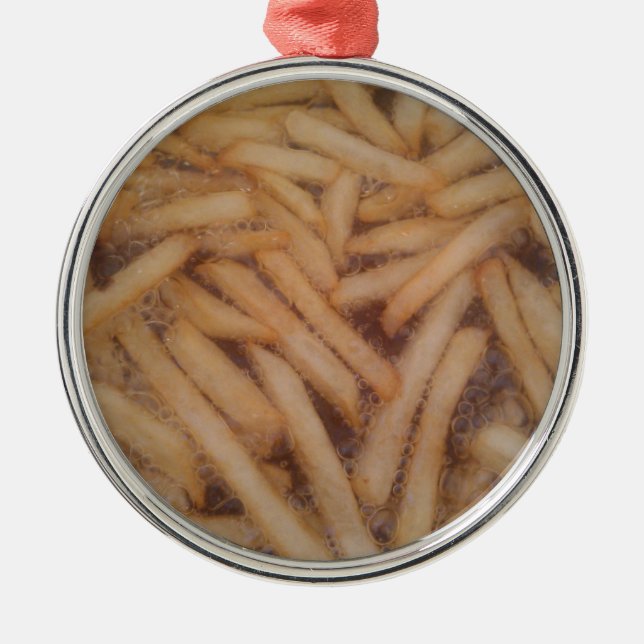 Delicious French Fries Metal Tree Decoration (Front)