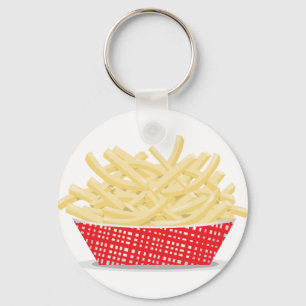 Delicious French Fries Retro Fast Food  Key Ring