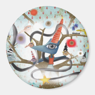 Delicious frienship aqua fox birds fairy Magnet